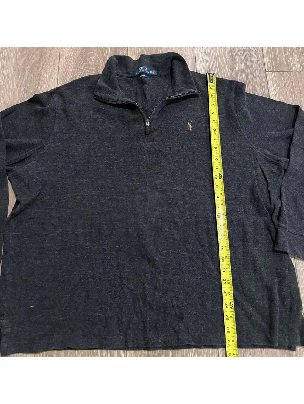 Polo Ralph Lauren Men's Quarter Zip Sweater, Dark Gray, XXL